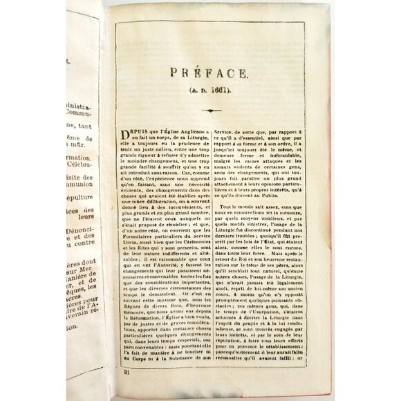 1954 The Book Of Common Prayer HC French Language Bible Antique Christianity F21 - Picture 4 of 6